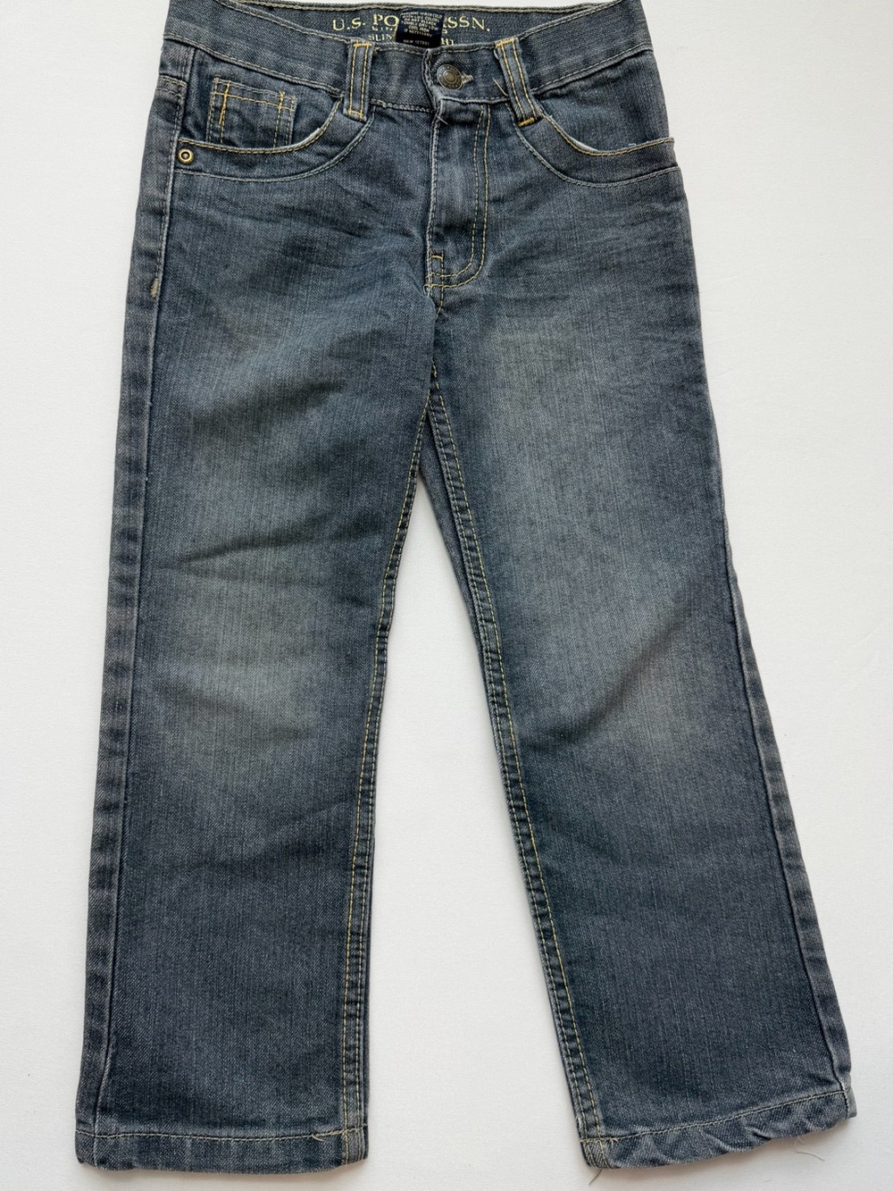 U.S. Polo Assn. Boys Faded Blue Straight Jeans